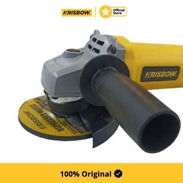 Murah Krisbow Mesin Gerinda Tangan 600 Watt 100Mm Irag43 Mesin Penghalus Perkakas Peralatan Bangunan