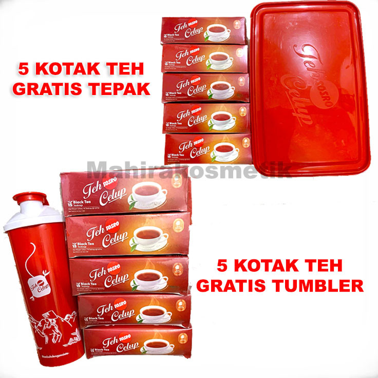 

Teh Celup Sosro 5 Kotak Isi 15 kantong Gratis Tumbler Atau Tepak