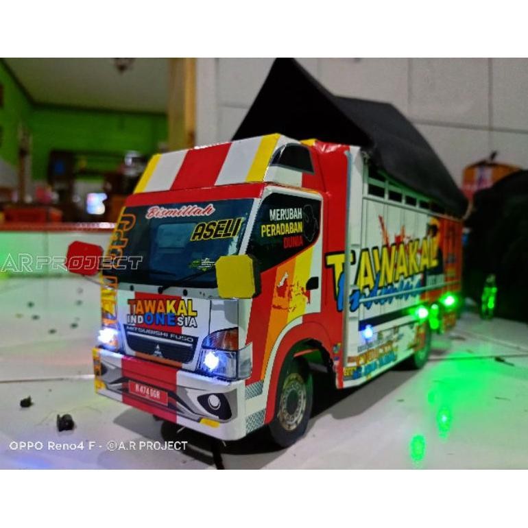 miniatur truck oleng Tawakal indonesia remote control (RC) full lampu