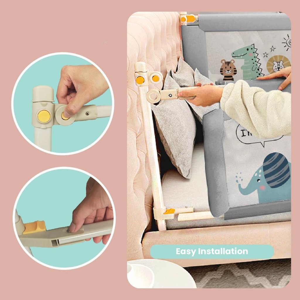 PAGAR KASUR BAYI PENGAMAN PEMBATAS RANJANG TIDUR BAYI BALITA BEDRAIL BED RAIL GUARD TEMPAT TIDUR BAY
