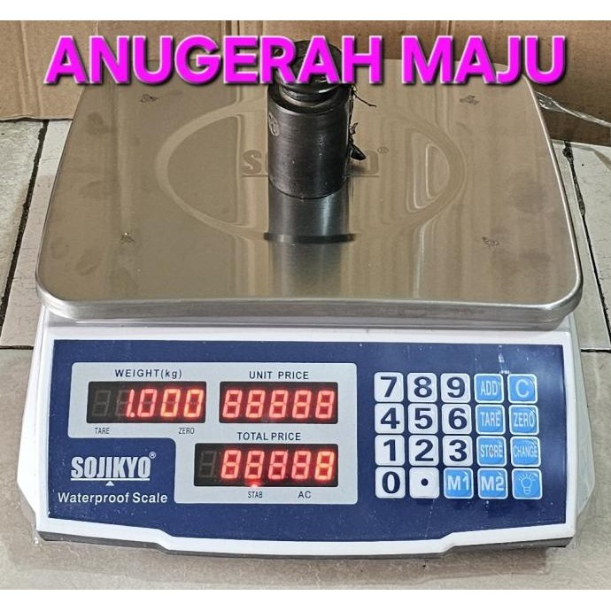 Murah Timbangan Digital Meja Waterproof Sojikyo Acs 30 Kg