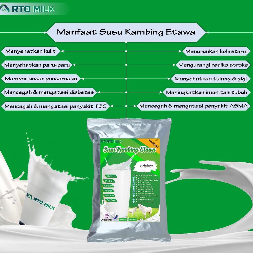 

Susu Bubuk Kambing Etawa Rasa Original Isi 1kg Premium Aluminium Foil Arto Milk