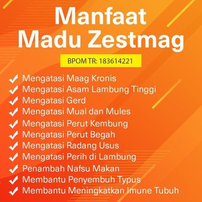 

Madu Zestmag Zesmaag Zetsmag Zest Maag Original Asam Lambung Obat Gerd Best Seller