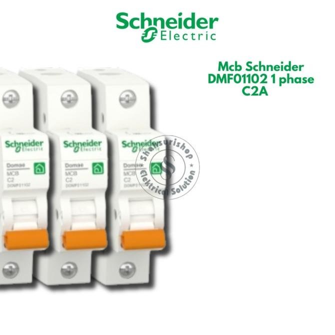 Terjangkau Mcb Schneider 2A / Mcb Domae 2A / Mcb Schneider 1P 2A / Domae 2