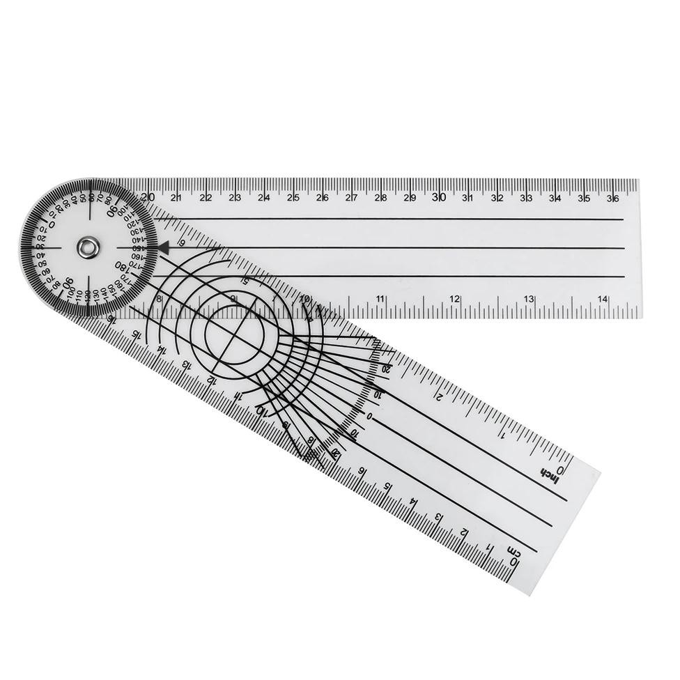 

Angle Medical Spinal Ruler Multifunction Goniometer Measuring Tool 360 Degree Rotation Goniometer Protractors Professional