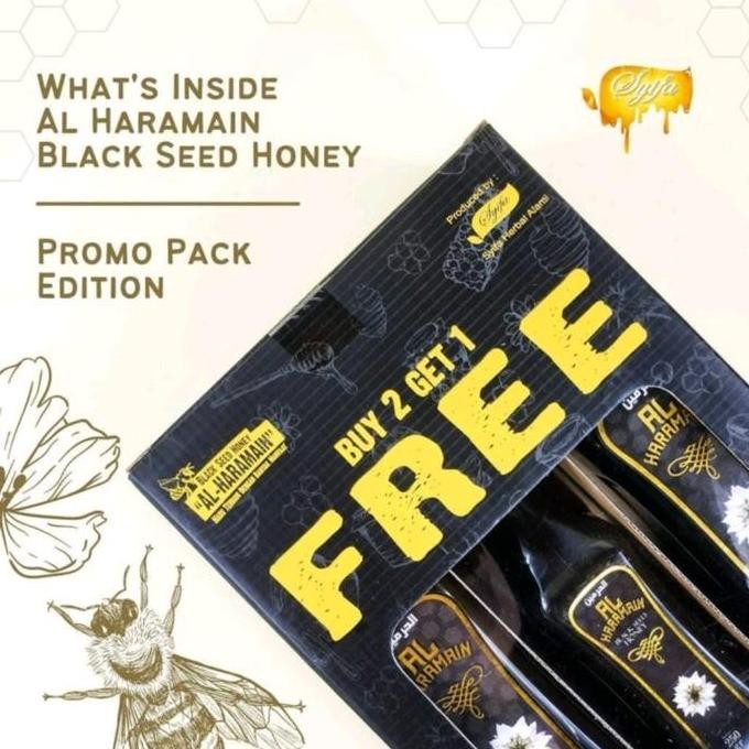

Madu Al-Haramain | Balck Seed Honey Buy 2 Get 1 Free Promo