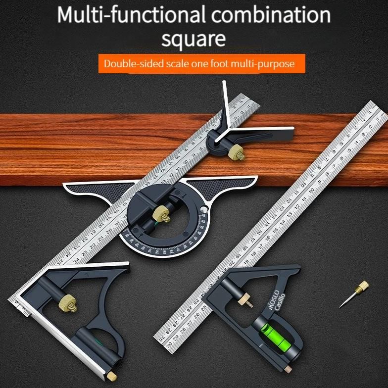 

3 In 1 300Mm Square Right Angle Ruler Adjustable Measuring Ruler Multi Combination Protractor Tools Measuring Woodworking Tools
