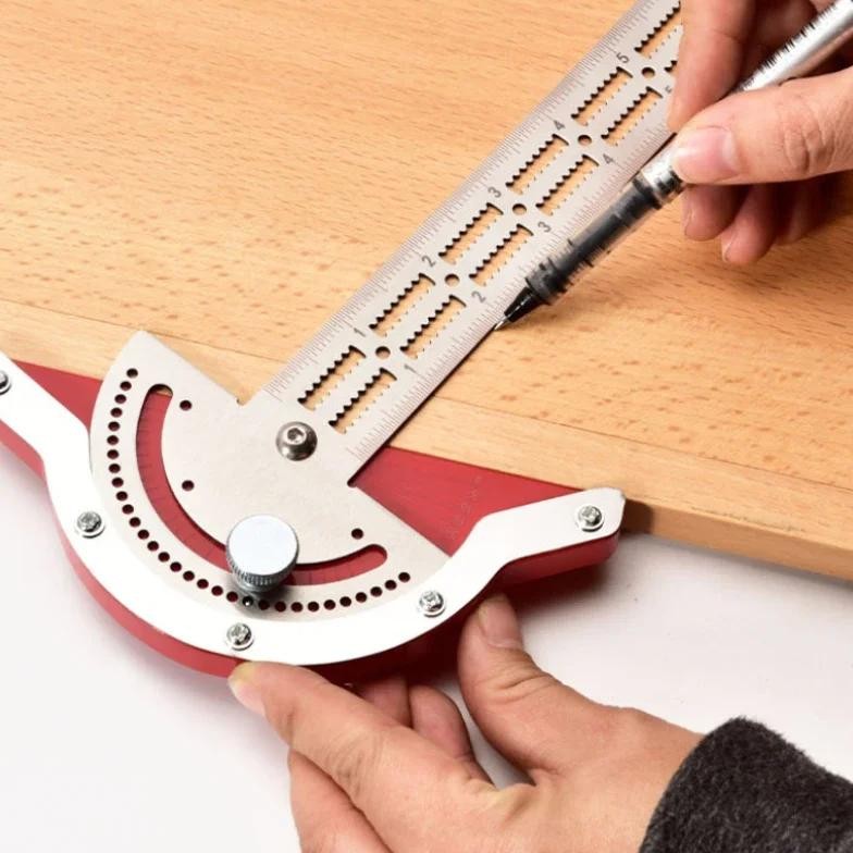 

Woodworkers Edge Ruler Stainless Steel Protractor Angle Angle Precision Carpenter Measuring Tool