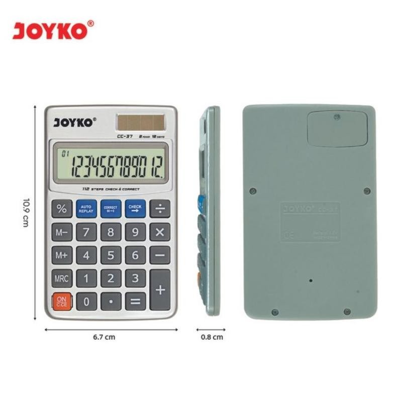 

ukd-23 ew-98 Kalkulator Saku JOYKO CC 37 ORI - Calkulator 12 Digits CC37 Check Correct Murah Sale