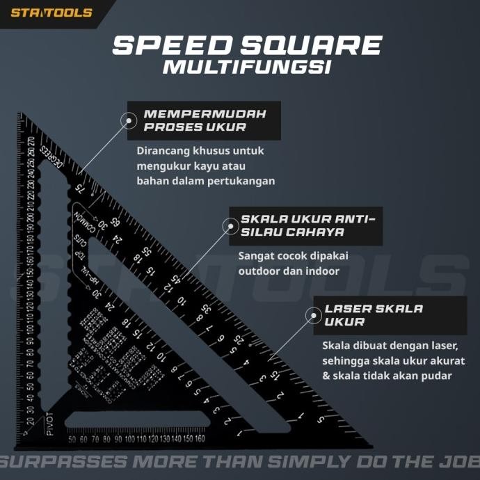 

Speed square 12 inch Besar 30cm penggaris segitiga woodworking tukang murah