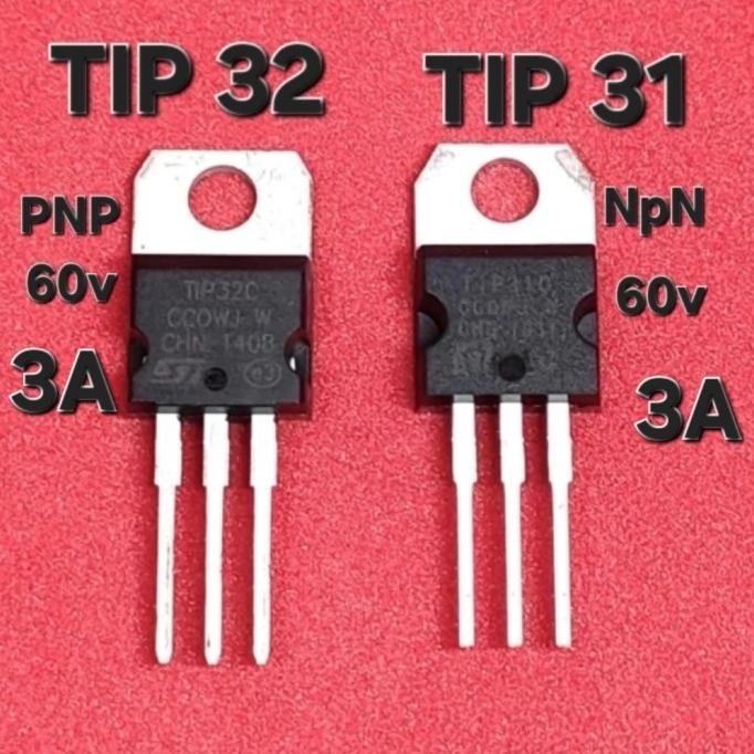 TRANSISTOR POWER AMPLIFIER SOUND TIP 31 TIP 32 TIP31A TIP32B TIP31C A B C NPN PNP 60V 3A TIP31 TIP32