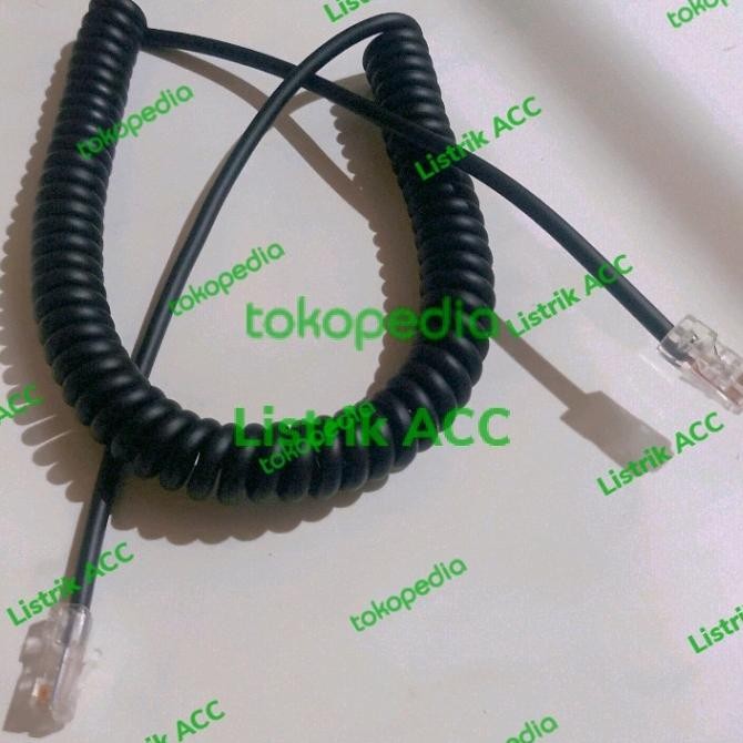 Sale Kabel Mic Spiral 6Pin Rj 12 / Kabel Spiral Rj12 Amp/ Jumper 6Pin