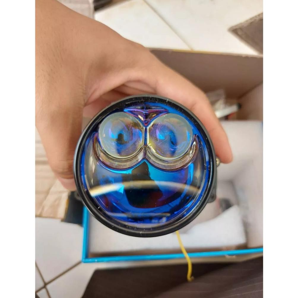 PROJIE PROJI PROJECTOR BILED SNIPER VAHID E20 DOUBLE LASER 3 INCH BLUELENS 72W KEMBARAN E12