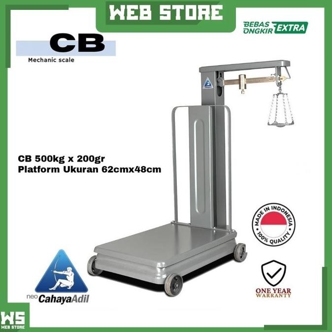 Timbangan Duduk 500kg Mekanik Manual Scale Cahaya Adil CB 500 Pagar murah