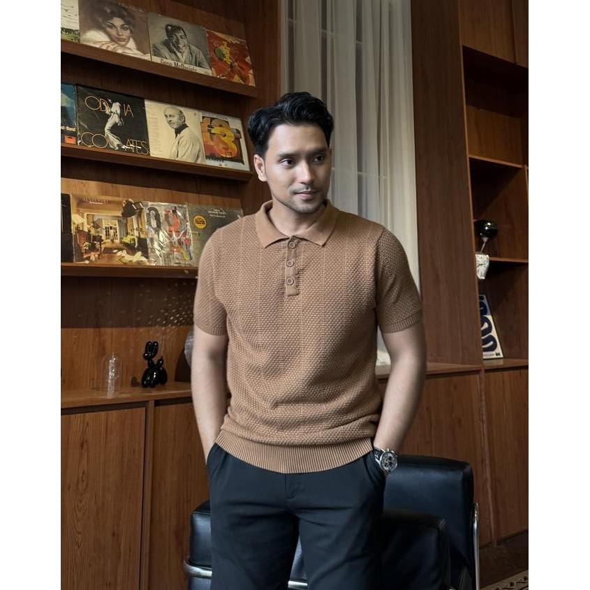 Sale Gonegani Official - Baju Polos Pria Bahan Knit Polo Knit Tshirt