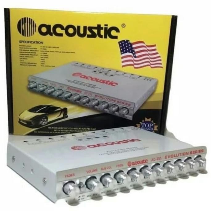 New parametrik/pre amp acoustic AC-253 with equalizer subwofer 11 band