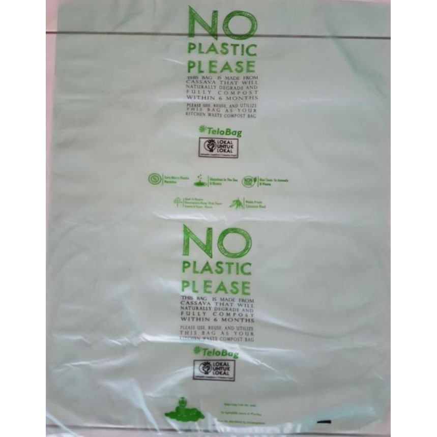 Trash bag kantong sampah organik plastik organik singkong telobag 44x6