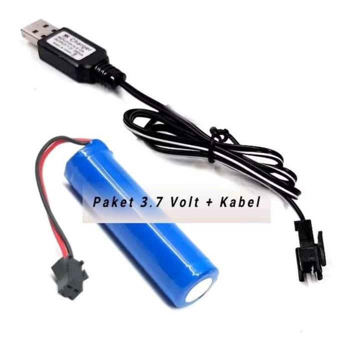 Baterai Dan Charger Rc 3.7 Volt 800 Mah Untuk Mobil Remote Control 2Wd Co
