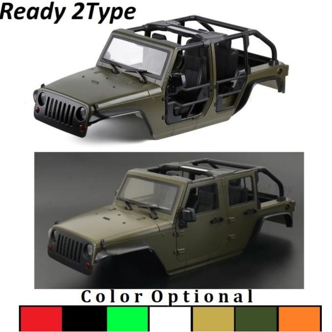 Hard Body Rubicon Wrangler Jeep 1/10 Open Roof 313Mm Adventure Crawler Co