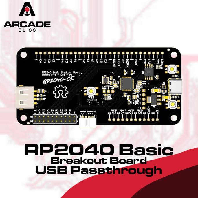 HRG DISKON GP2040-CE RP2040 Basic Breakout Board USB Passthrough Fighting Controller Arcade Stick DI