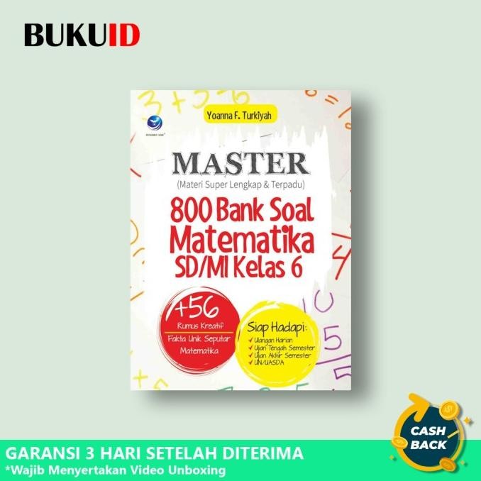 Buku Master 800 Bank Soal Matematika Sd/Mi Kelas 6 Ready