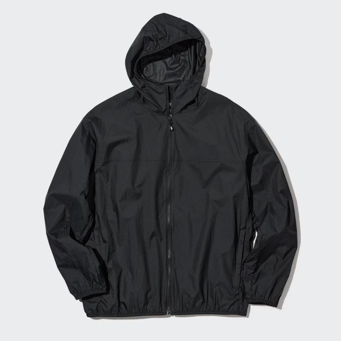 UNIQLO Jaket Parka Saku Pocketable Pria UV Protection Black