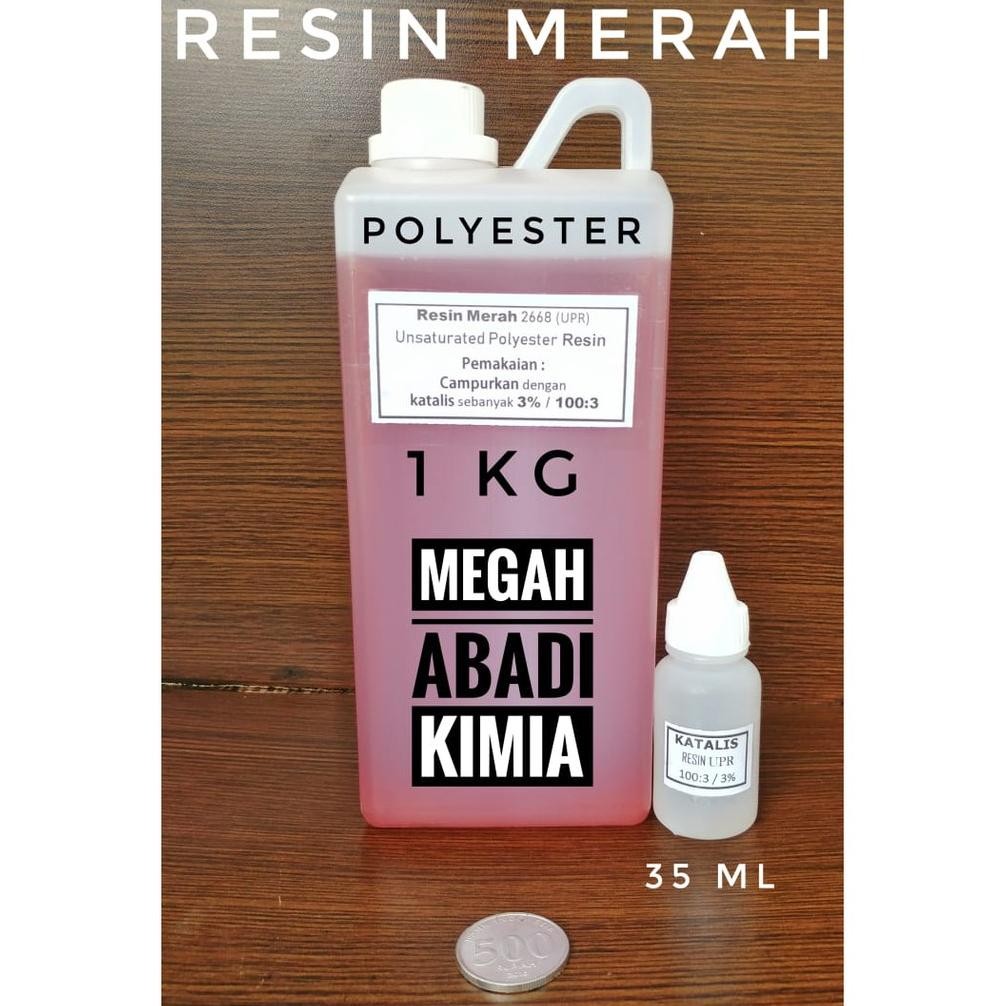 

RESIN Merah 1kg + KATALIS 35 ML