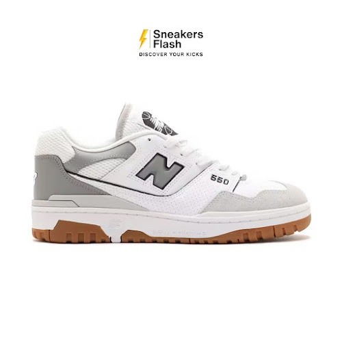 NEW BALANCE 550 White Slate Grey Sepatu Sneakers Pria - BB550ESC - Size 44.5