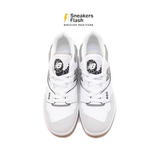 NEW BALANCE 550 White Slate Grey Sepatu Sneakers Pria - BB550ESC - Size 44.5
