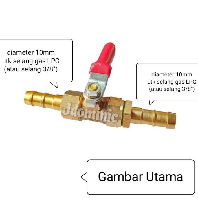Promo Sambungan Stop Keran Selang Gas Lpg Kran Konektor Valve On Off Elpiji