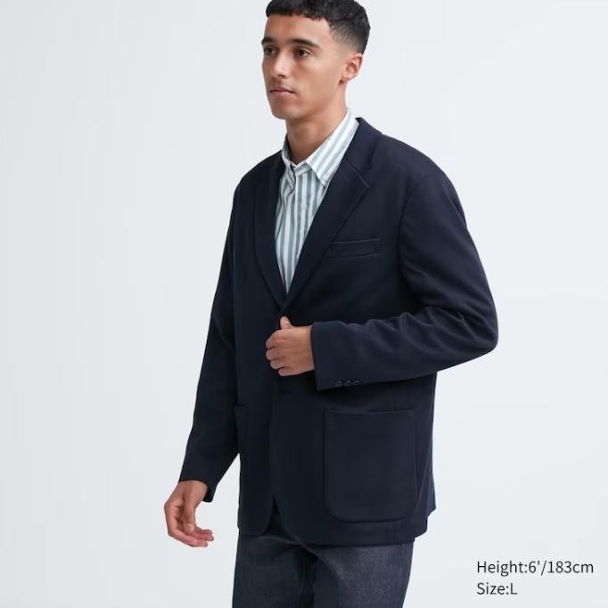JACKET JAS COMFORT PRIA UNIQLO 425035 NAVY