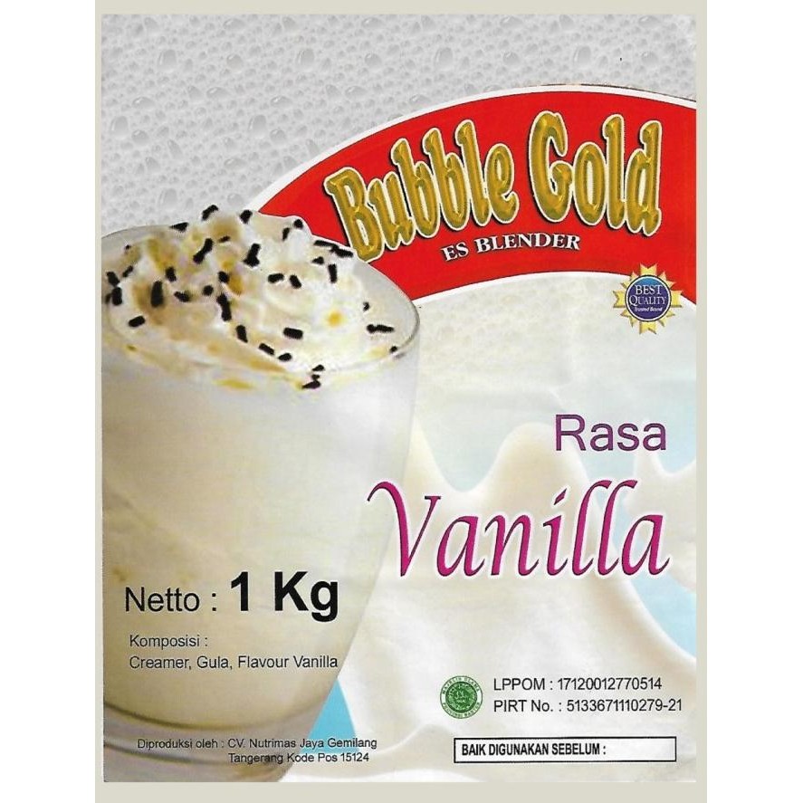 

Spesial Promo/ Bubble Gold Vanilla | Serbuk Minuman Rasa Vanila [Terlaris/Terbaru/Recommended]