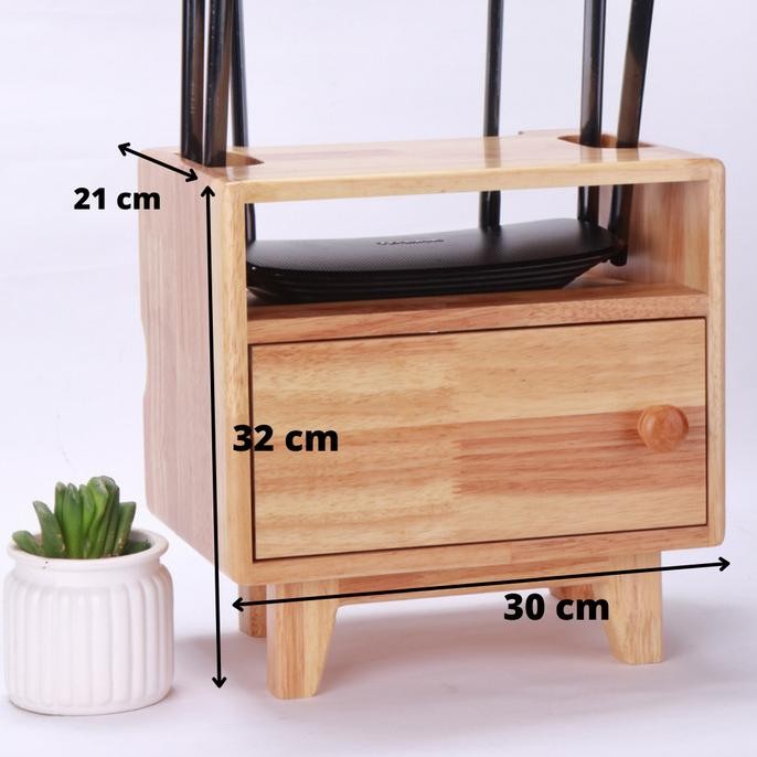 Spesial Rak Router Wifi Rak Modem Dan Stop Kontak Meja - Kaki