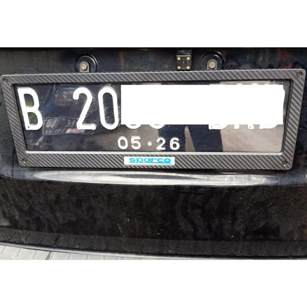 Cover Plat Nomor Mobil Acrylik CARBON Dudukan Plat Nomor Akrilik CARBON