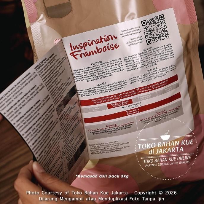 

Grosir Valrhona Chocolate Inspiration Raspberry Framboise 250Gr Couverture