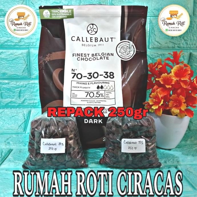 

Sale Callebaut Repack 250Gr Dark Cokelat Chocolate 70.5% Choco Gr Couverture