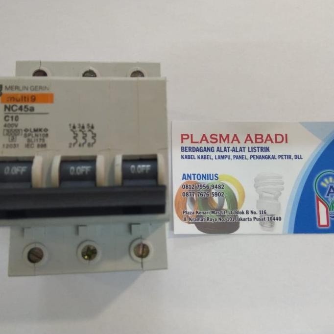 Diskon Mcb Merlin Gerlin Nc45A 3Phase 10A