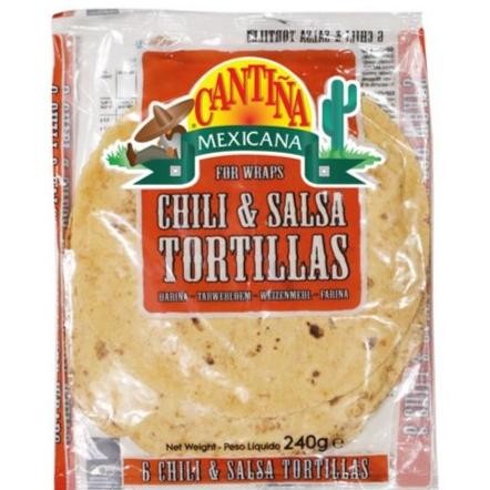 

Murah Kulit Kebab Cantina Mexicana Chili & Salsa Tortillas Isi 6Pcs Uk 20Cm