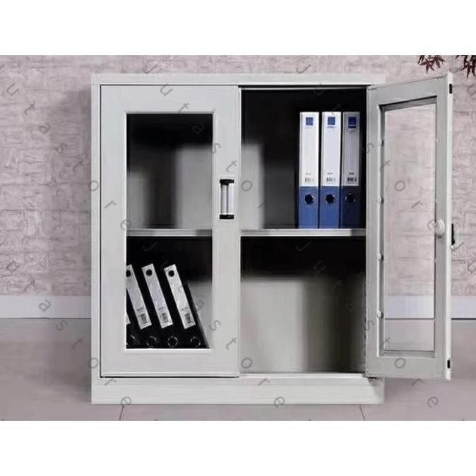 Lemari Arsip Filling Kabinet Pintu Buka Tutup Kaca