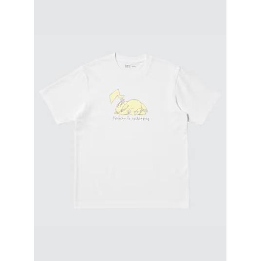 KAOS PRIA UT T-SHIRT DA x Pokemon UNIQLO 428128 WHITE PUTIH