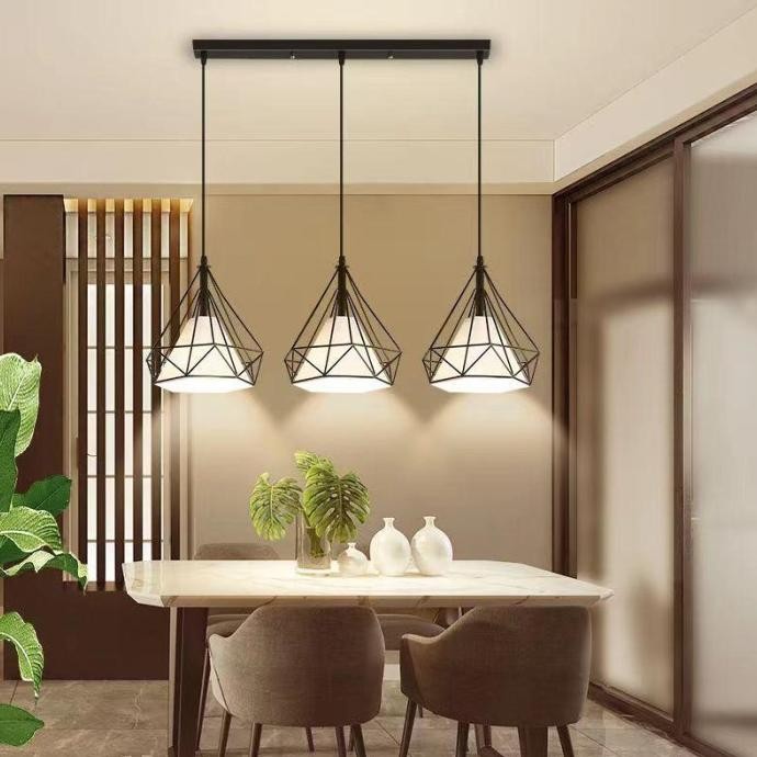 Lampu Hias Gantung Minimalis ern Plafon Ruang Tamu Cafe Kap Diamond Vintage Outdoor Estetiktermasuk 