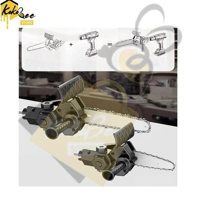 ready !!! CYKAT Chainsaw Adaptor Mesin Bor 4" 6" - Adapter Konverter Mesin Bor Menjadi Mesin Chain S