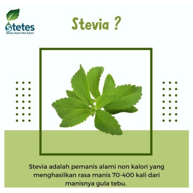 

Promo Stetes Stevia - 0 Kalori Pengganti Gula Tetes Sehat Alami Bpom Halal