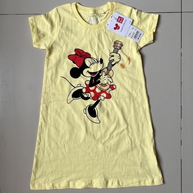Dress Santai Anak Perempuan Disney Uniqlo Minnie Yellow