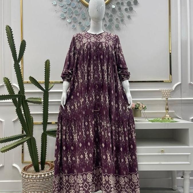 GAMIS UNIQLO MOTIF TENUN BY SALVINA YS ORIGINAL