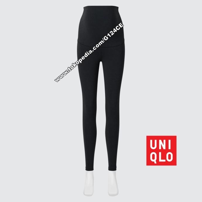 LEGGING MATERNITY RIB UNIQLO PAKAIAN DALAM CELANA HAMIL HITAM BLACK