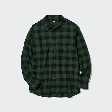 Uniqlo Flannel Long Sleeve Shirt Original Kemeja Lengan Panjang Asli Flanel Kotak-kotak Brand New wi