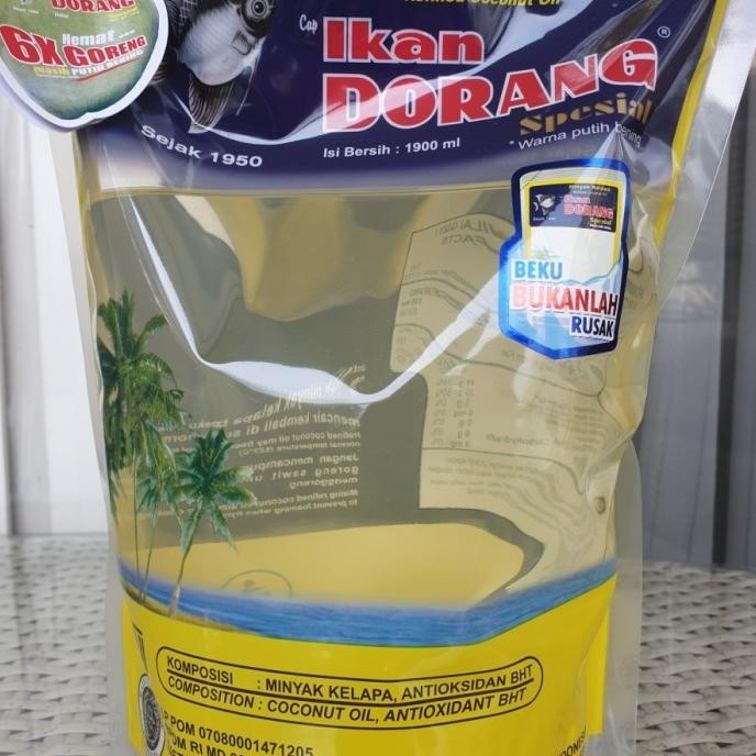 

Murah Minyak Goreng Ikan Dorang (Asli Minyak Kelapa) - 1900 Ml