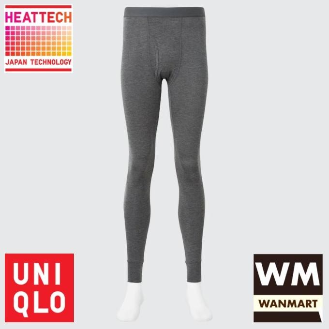 UNIQLO Celana Long John Pria Heattech Dark Gray Longjohn