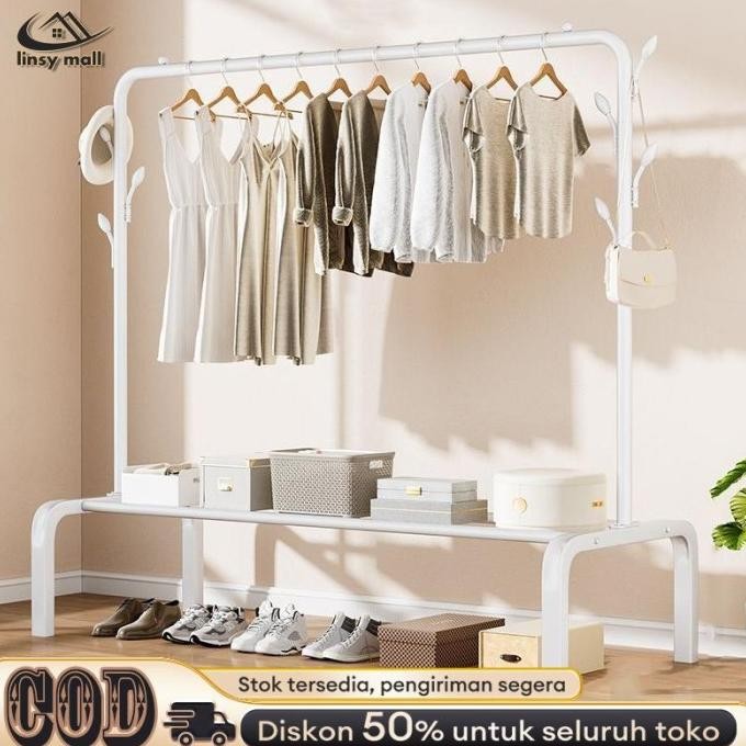 Rak Baju Gantung Rak Baju Estetik Minimalis Rak Gantungan Baju Gawang Baju Besi 150 cm
